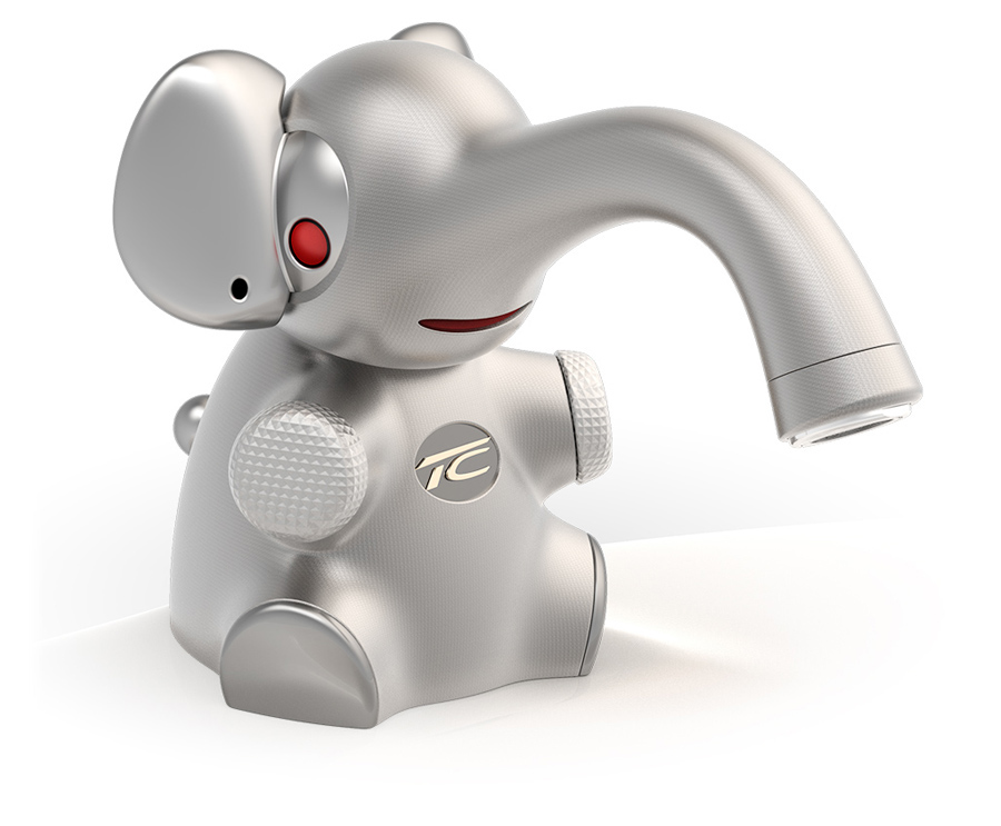 Creo Parametric Freestyle Armatur f&uuml;r Kinder. Das Design wurde von Thomas Clever erstellt.